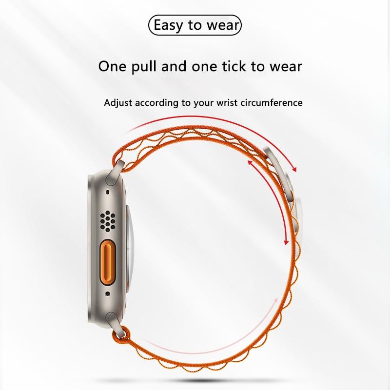 Ремешок Alpine Loop для Apple Watch Ultra, ремешок 49 мм, 44 мм, 40 мм, 42 мм, 38 мм, спортивный браслет Correa iWatch series 8, 7, 6, 5, 3 se, 45 мм, 41 мм, ремешок