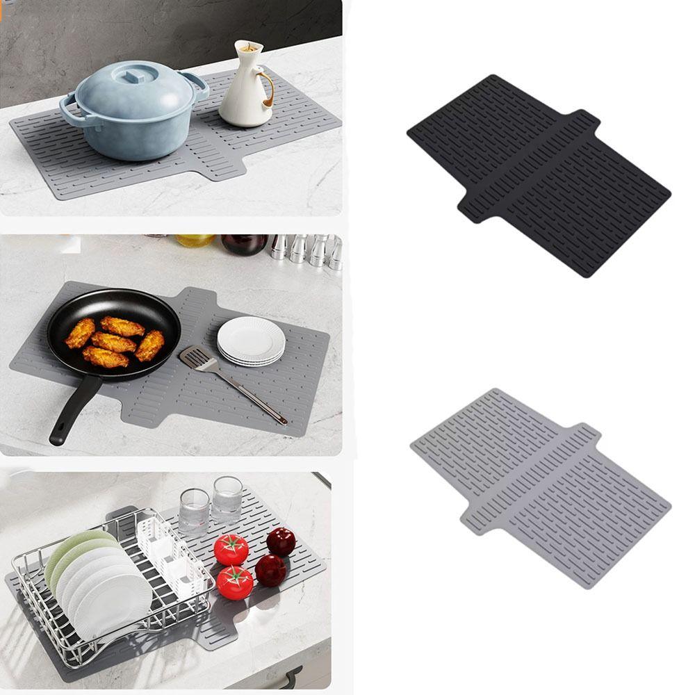 Противоскользящий защитный коврик для разделителя раковины, термостойкий коврик-седловидная подставка для посуды, кастрюли