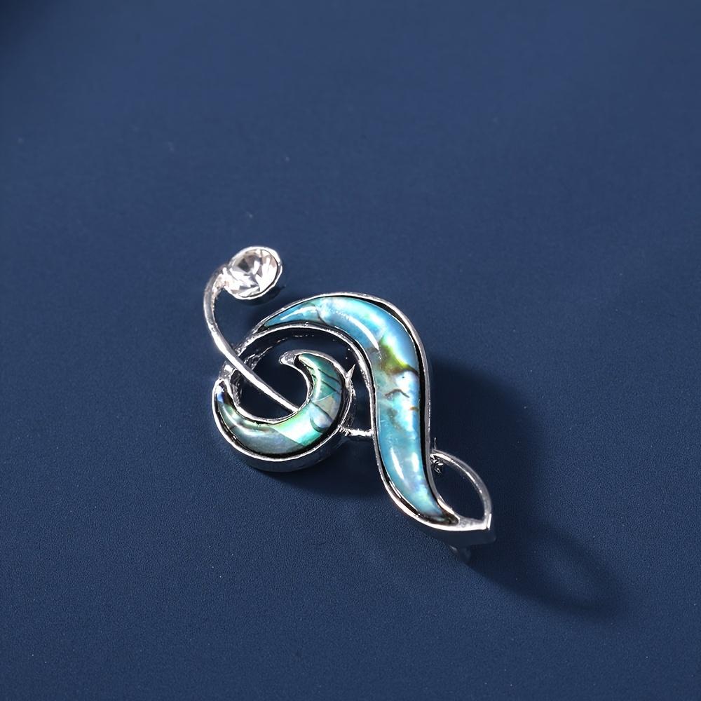 Брошь в винтажном стиле в виде музыкальной ноты из раковины абалона, модные аксессуары для мужчин и женщин, идеальные подарки на дни рождения, Рождество, День святого Валентина