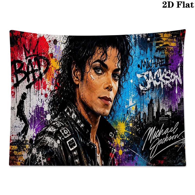 King of Pop Wall Tapestry Aesthetic Wall Hanging Printed Fabric Blanket Decorative Tapestries for Bedroom Living Room Home Decor