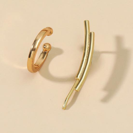 2 шт. серьги-клипсы C-образной формы со стразами для женщин, искусственный жемчуг, геометрические звезды, манжеты для ушей, ювелирные изделия