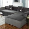 Plush Sofa Cover Velvet Elastic Leather Corner Sectional For Living Room Couch Covers Set Armchair Cover L Shape Seat Slipcovers