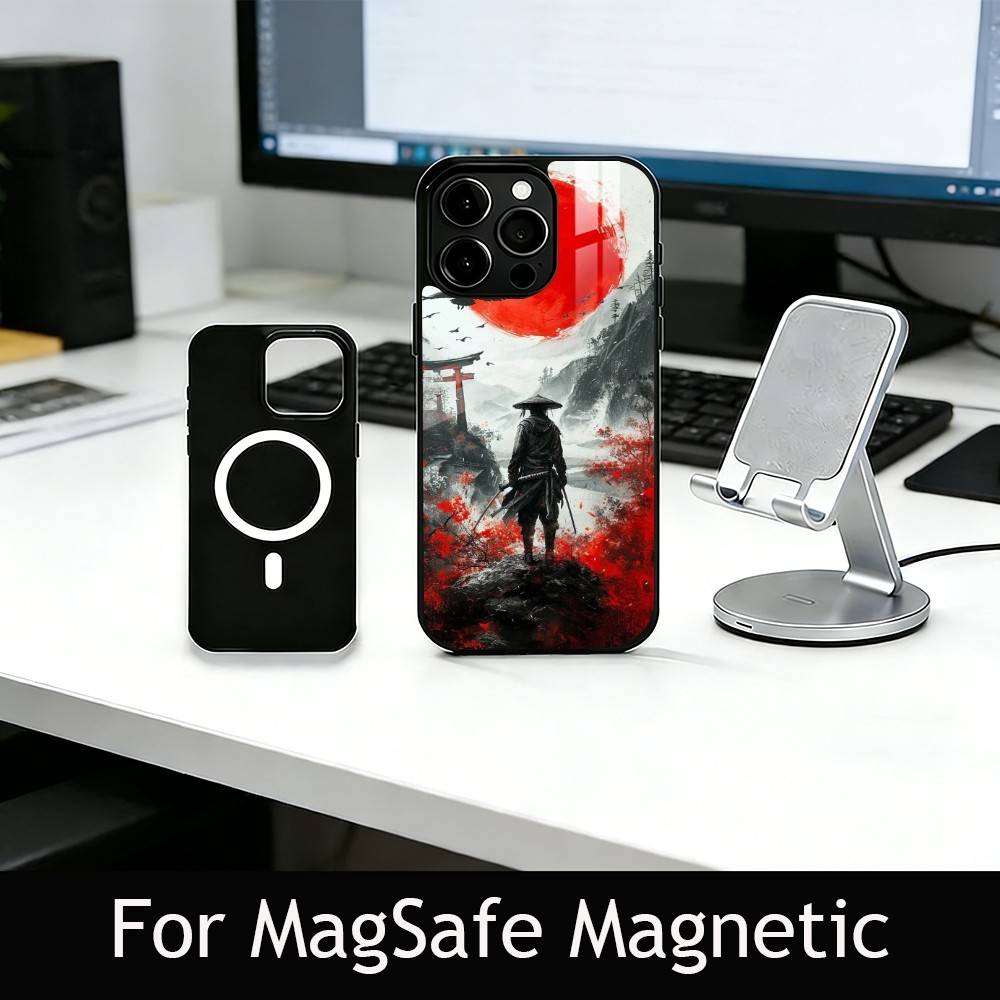 J-Japanese Bushido S-Samurai Phone Case For iPhone17,16,15,14,13,12,11 Plus,Pro Magnetic with Magsafe Wireless Charging