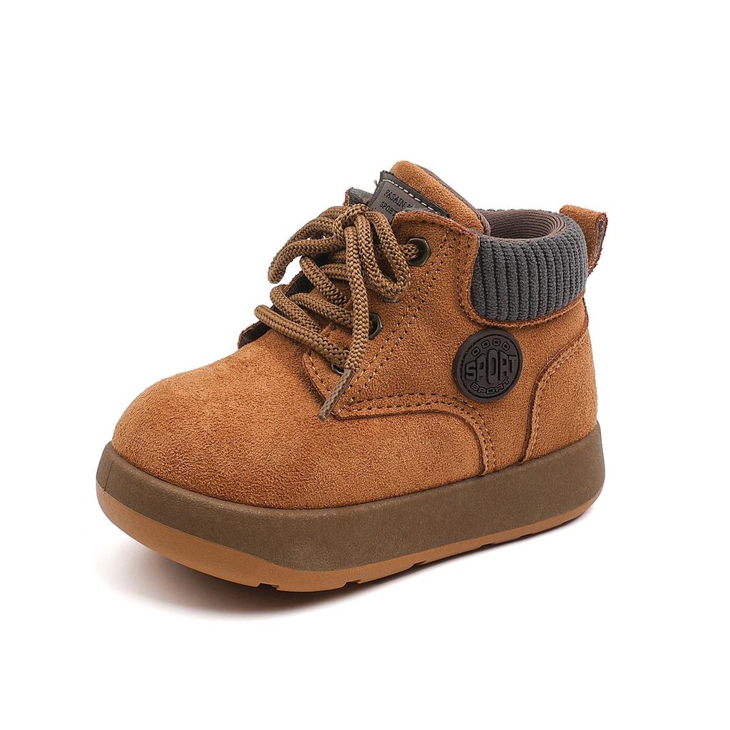 Детские короткие ботинки 2025 осень новые мальчики британский стиль ботинки Мартин девочки ретро кожаные ботинки детская мода одинарные ботинки