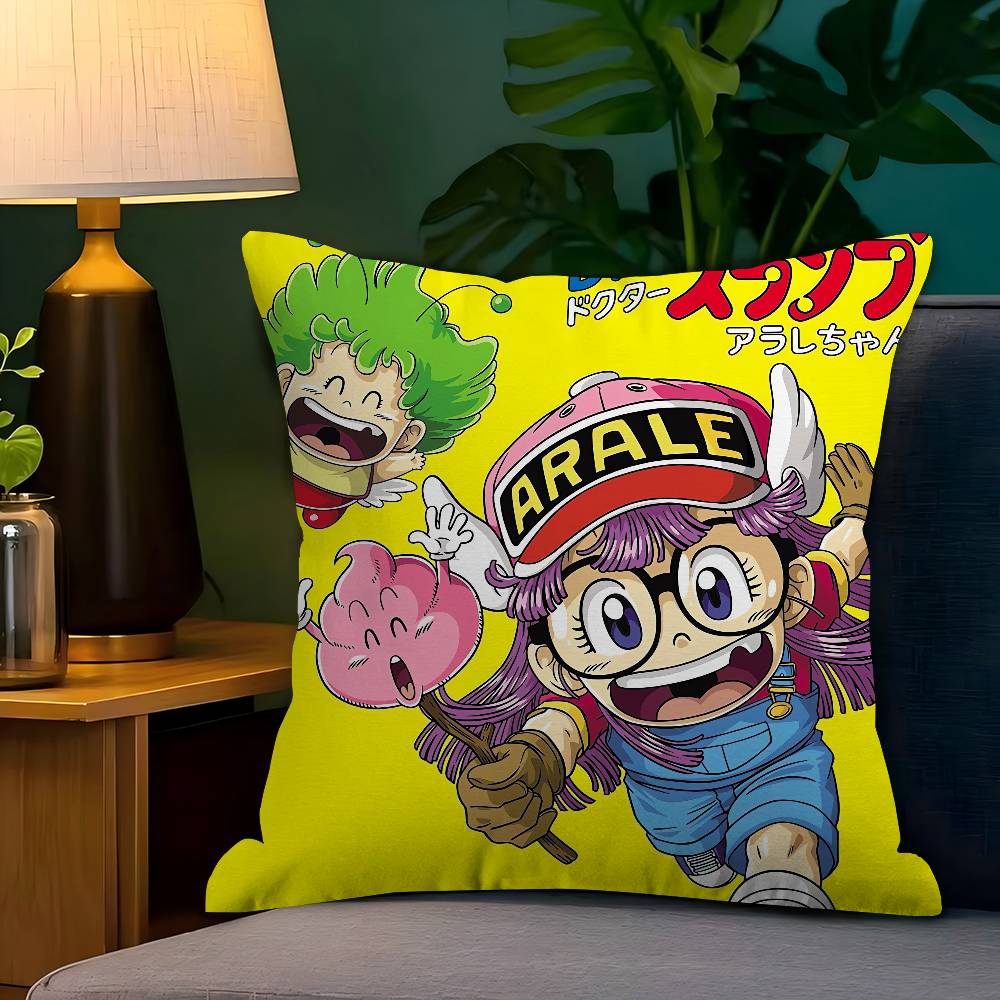 Cartoon Dr S-Slump Arale Cushion Cover Car Throw Pillow Case For Sofa Car Christmas Gift 40X40Cm 45X45Cm