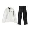 Li-Ning Minimalist Stand Collar Fashion Pullover Sweatshirt Comfortable Versatile Long Pants Casual Sports Suit AWDUF25-2+AKLUC03-1