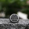 Vintage Mens Viking Tree of Life Signet Ring Cool Mens 316L Stainless Steel Nordic Rune Rings Retro Amulet Jewelry
