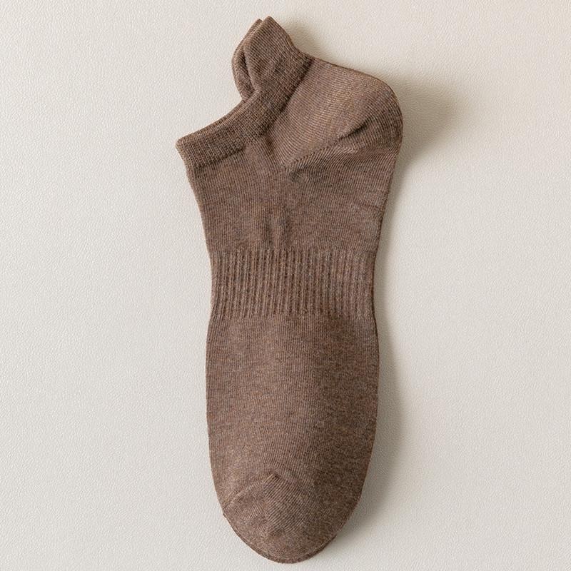 Мужские дышащие невидимые спортивные носки с низким вырезом — тонкие, однотонные, для весны и лета