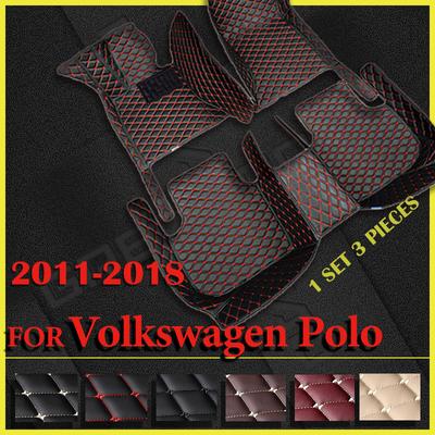 Автомобильные коврики для VW Volkswagen Polo Hatchback 2011 2012 2013 2014 2015 2016 2017 2018 пользовательские подушечки для ног интерьер