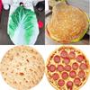 Big Pancake Blanket Funny Pancake Pizza Blankets Cabbage Flannel Air Conditioning Blanket Office Nap Blankets for Children Birthday Gift