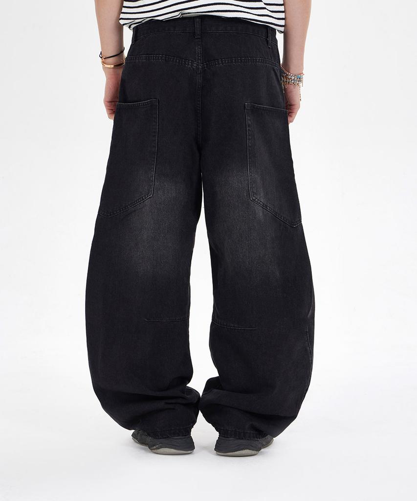 MAKEITTO Balloon Wide Denim Pants_Black