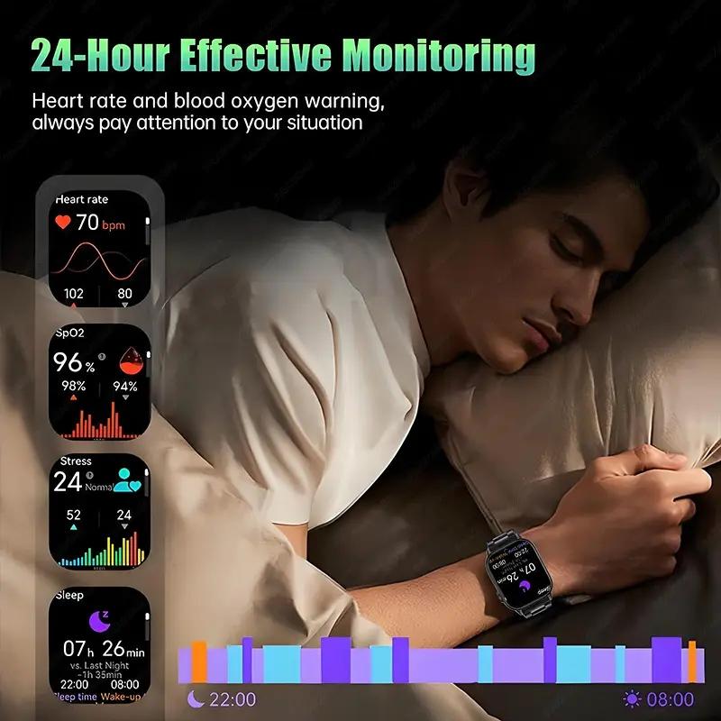 SACOSDING New Smartwatch GPS Position Waterproof Smartwatch Men Compass Outdoor Sports Buletooth Call Watch 2.01 Inch HD Screen