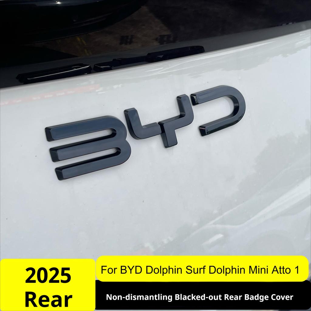 Для BYD Dolphin Surf Dolphin Mini Atto 1 Автомобиля Черная Наклейка На Передний Значок Без Сверления Черный Задний Значок Черный Воин Модификация Автомобиля