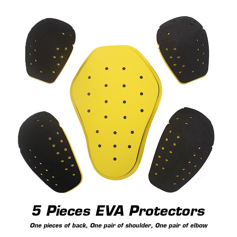 Motorcycle Riding Protective Gear Set With Integrated Back Shoulder Elbow Armor Adult Riders