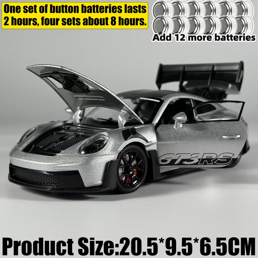 1:24 Porsche 911 GT3 RS 992 Generation GT Sports Car Alloy Metal Diecast Model Car Home Decoration & Computer Desktop Ornaments