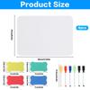Small Whiteboard, A4 Mini Whiteboards, Mini Whiteboard and Pens and Erasers, Portable Small Double-Sided Dry Erase White