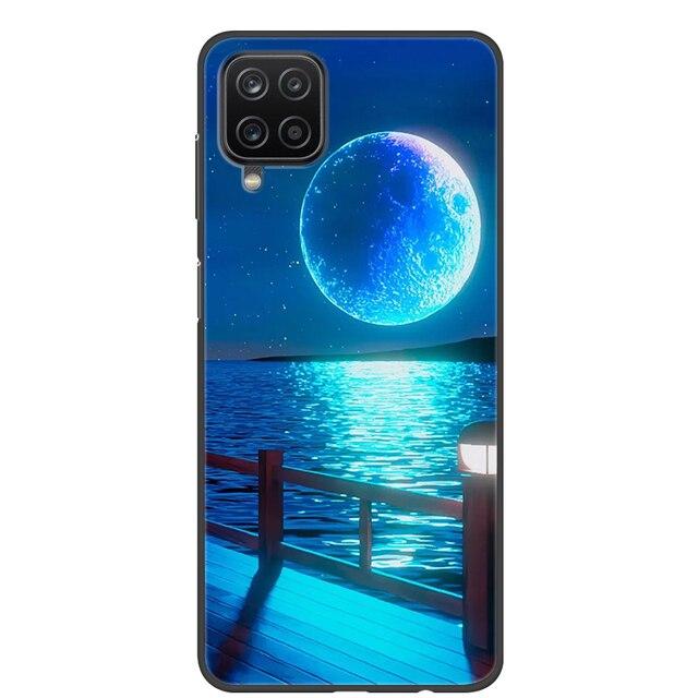 Чехол для Samsung A12, 2021, черные мягкие силиконовые чехлы из ТПУ для телефонов Samsung Galaxy A12 M12, чехол с крутым дизайном, чехол-бампер A 12