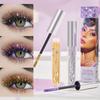 Блестящая тушь для ресниц Золото, серебро, фиолетовый Водостойкое волокно Длинные вьющиеся волосы Стойкая и непростая для размазывания глаз Черная сцена Вечеринка Праздничная косметика
