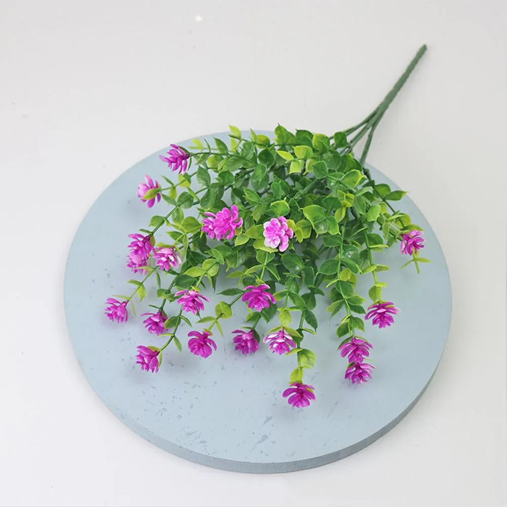 1Bundle Artificial Flowers Outdoor Greenery Shrubs Plants Fake Flower Wall For Office Home Living Room Wedding Garden Decoration