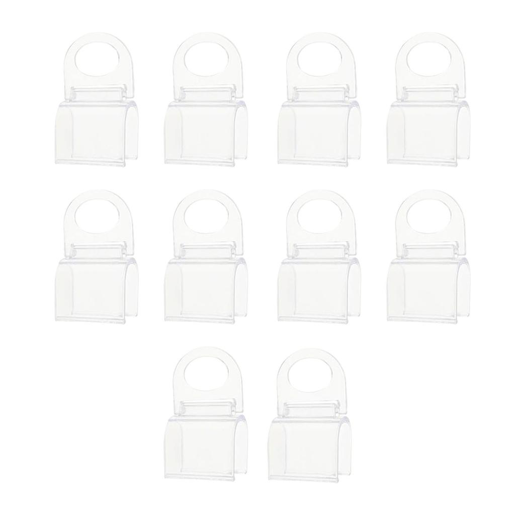 Pack Of 10 Transparent PVC U Shaped Curtain Clips Roller Shade Pull Handle For Home Decoration Easy Installation