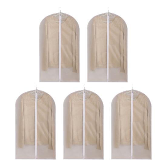5 шт. чехлы для одежды, пылезащитные, с защитой от насекомых, прозрачные, полностью закрытые, защитные сумки для хранения одежды и пальто