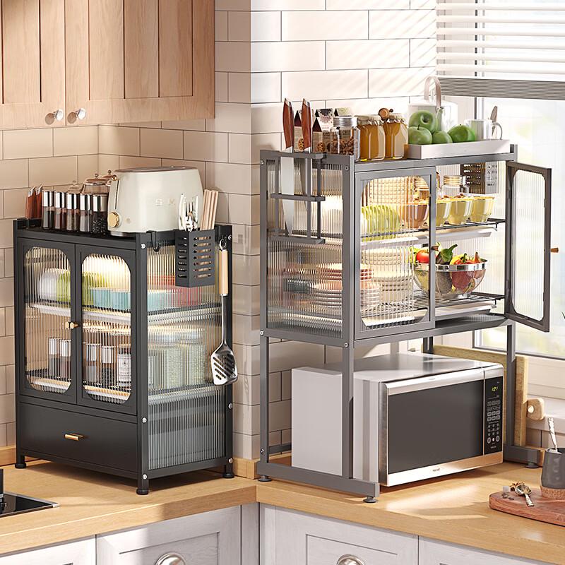 Nordic Style Double Door Countertop Dish Drying & Storage Cabinet