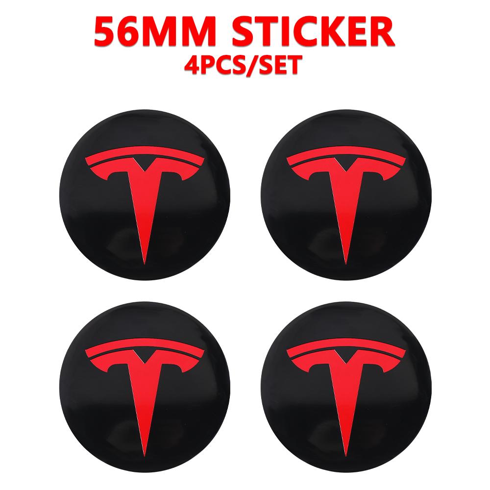 4Pcs 56mm Car Wheel Center Hub Caps Emblem Sticker for For Tesla Model 3 Y S X 2021 Roadster Cybertruck Juguete WYE K80 SpaceX