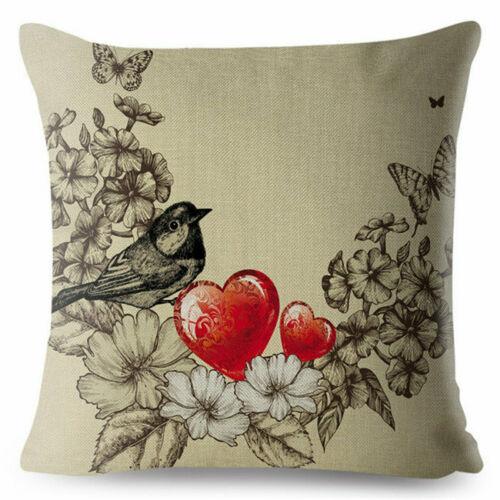 European Vintage Gothic Style Cushion Cover Flowers Print Throw Pillows Cases