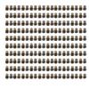 200 Set Chicago Screws 0.3x0.2in Pure Copper Glossy Durable Round Head Leather Rivets for Bag Case