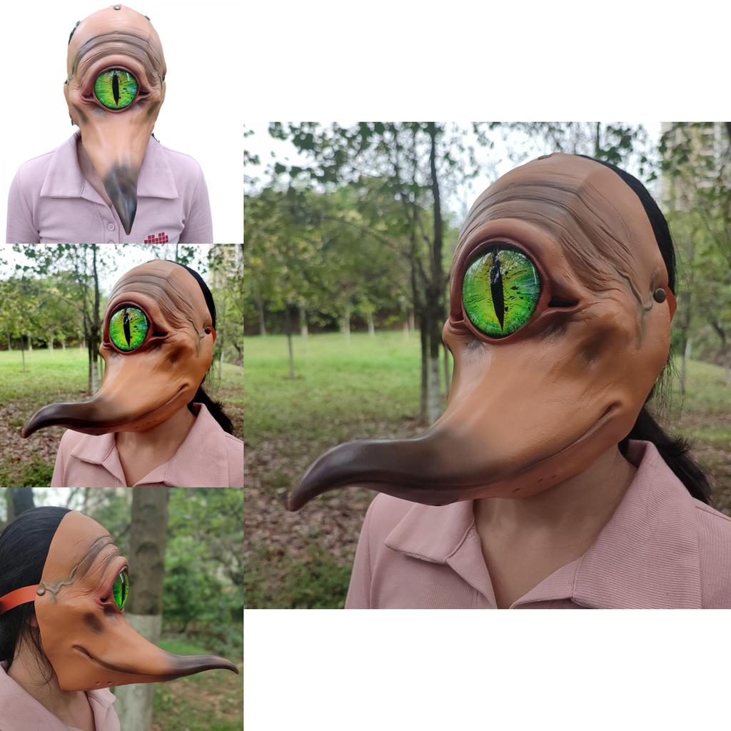 One Eyed Monster With A Long Mouth Monster Latex Mask For Cosplay And Festival Decor