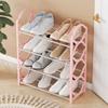 Многослойная полка для обуви, 4 слоя, простой пыленепроницаемый шкаф для хранения обуви, многослойная сборная дверная полка-органайзер для общежития