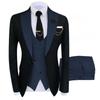 Men's Plus Size One-Button Double Vented Three-Piece Suit