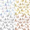 Стена Бабочек 48 4 3D Бабочка 3D 3D Подходит для дневниковой комнаты Поделки своими руками и подарки для детей и Декор, Штуки, Цвета, Наклейки, Наклейки, украшение,