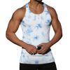 Мужская майка без рукавов с U-образным вырезом, вязаный эластичный жилет, спортивный топ для тренажерного зала, фитнеса, тренировок, бега
