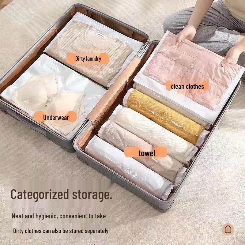 Новый пользователь 0.01: Ручная вакуумная компрессионная сумка для хранения одежды и путешествий