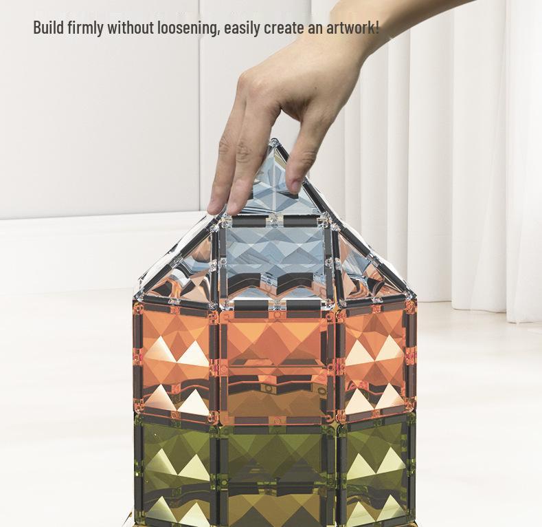 Магнитные плитки для окон «Изумруд»: Образовательные строительные блоки для детей