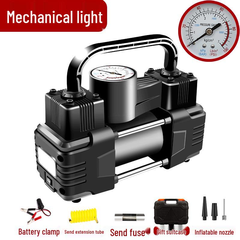 Портативный 12В Электрический Двухцилиндровый Насос для Накачивания Шин