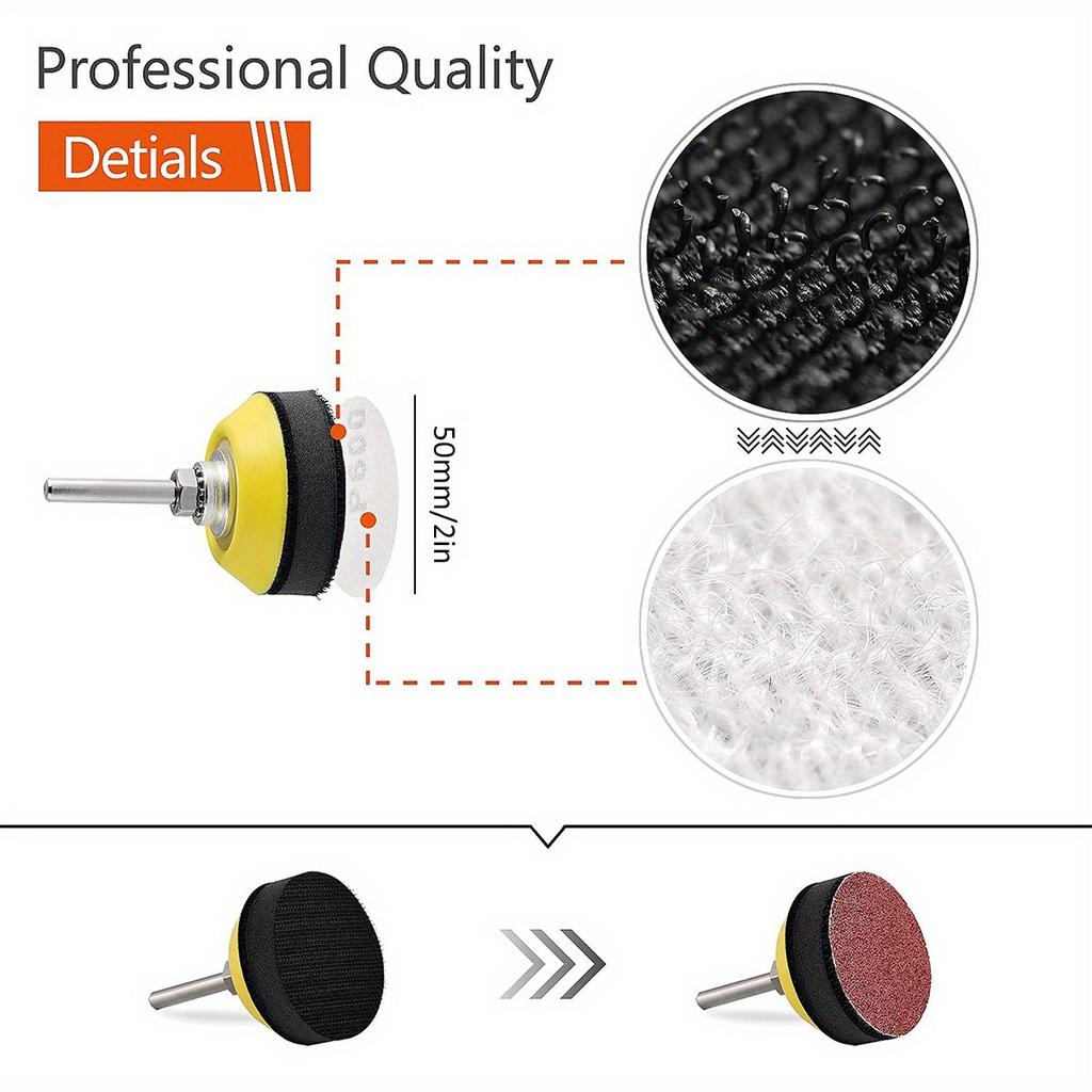 244pcs/set 2-Inch Alumina Sanding Disc Pad with Quick Change System - Includes 80-3000 Grit Sanding Paper and Rotary Tool