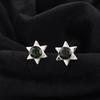 Green Tourmaline Gemstone 925 Sterling Silver Jewelry Handmade Boho Studs 0.44" EE-175-14