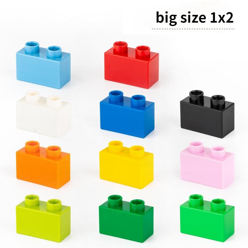 Базовый кубик 1x2 10 шт. 11 цветов DIY Классический Образовательный Строительные блоки Совместимы с игрушками из крупных кубиков Для детей