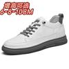 Foreign Trade Men's Shoes Inner Height-increasing Board Shoes Thick-soled Muffin Sports and Leisure Shoes Spring Low-top Cowhide White Shoes Men