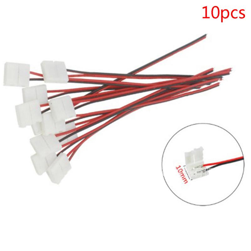 10Pcs 2 Pin Power 8Mm 10Mm Led Strips Lights Connector Splice Clip For Smd