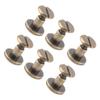 20pcs Flat Head Copper Brass Screws Nuts Nails Rivets Leather Cap Accessory (6.5mm)