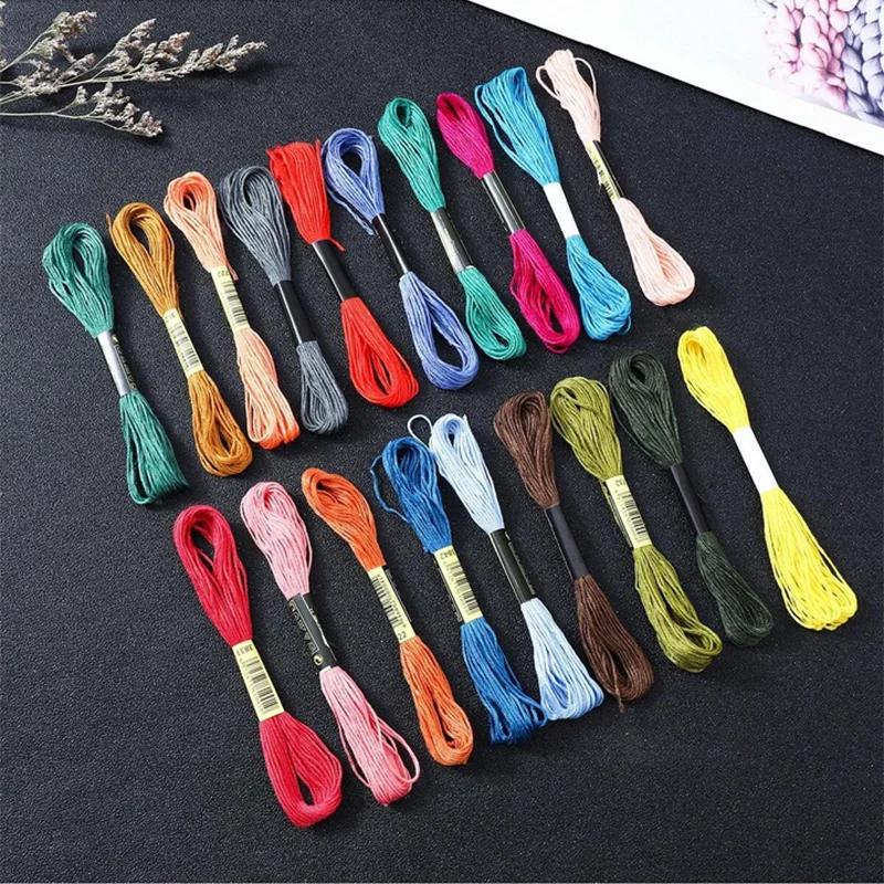 Набор ниток для браслетов дружбы, 50 шт., Радужные хлопковые и шелковые вышивальные нитки для вышивания крестом, для изготовления браслетов своими руками