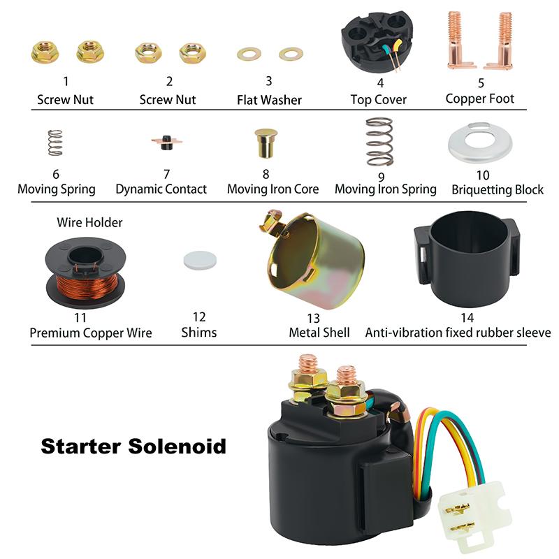 Motorcycle Electrical Starter Solenoid Relay Switch For YAMAHA MOTO-4 200 225 250 350 YFM200 YFM225 YFM250 YFM350 / XT600