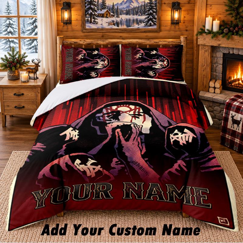 Sleep Token Custom Name 3Pcs Bedding Set 1 Bed Sheet 2 Pillowcases Bedroom Home Decor