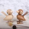 Denmark Nordic Style Wood Sparrow Bird Ornaments American Puppet Wooden Play Room Study Desktop Accessories  ZM902