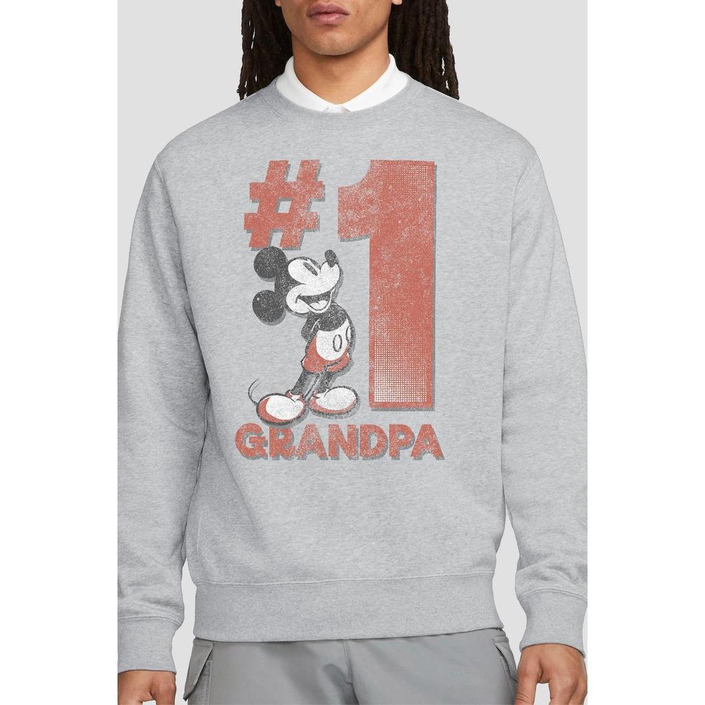 Disney Unisex Adult Number 1 Grandpa Mickey Mouse Sweatshirt
