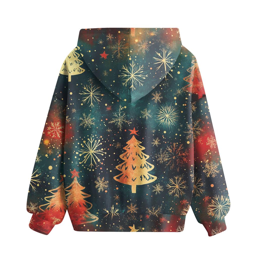 Sweatshirts For Teen Girls Hoodies Long Sleeve Drawstring Pullover Cute Oversized Hoodie Christmas Day