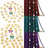 34pcs Dread Locks Hollow Out Hair Ring Butterfly Hair Braid Tubes Gold Dreadlocks Beads  Women